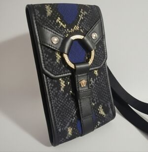 Versace La Greca Messenger Bag – Python Print NWT Authentic